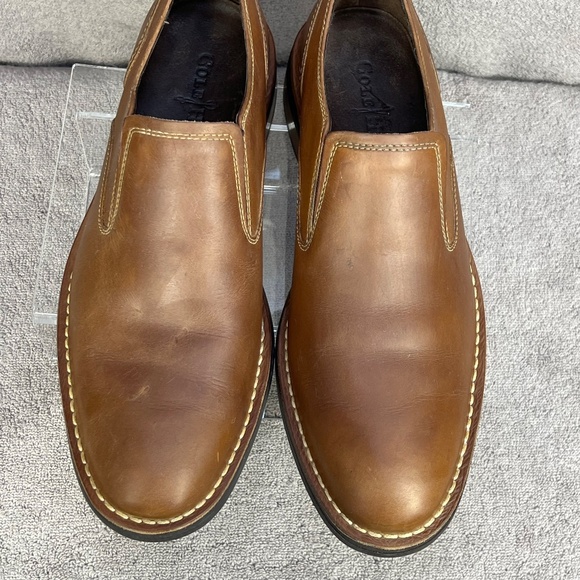 Cole Haan Mens Stratton Air Cognac Slip On Stretch Leather Loafers C11978 Preppy - Picture 4 of 13
